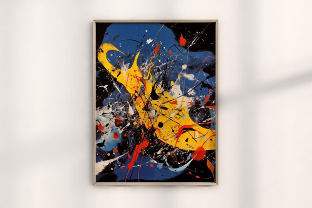 Jackson Pollock Kaleidoscope Splatter Print, Abstract Expressionist Art, Vibrant Home Decor, Modern Neo-Expressionist Artwork For Collectors - image 1