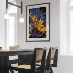 Jackson Pollock Kaleidoscope Splatter Print, Abstract Expressionist Art, Vibrant Home Decor, Modern Neo-Expressionist Artwork For Collectors - thumbnail 2