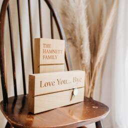 Solid Oak Key Rack Personalised Holder - thumbnail 2