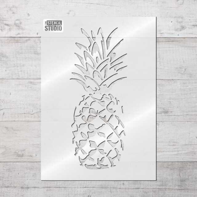 Pineapple Wall Stencil From The Studio. Reusable Large Wall Stencils For Home Decor, Furniture, Art, Diy & Crafts 10557 - image 1