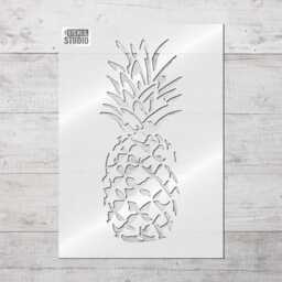 Pineapple Wall Stencil From The Studio. Reusable Large Wall Stencils For Home Decor, Furniture, Art, Diy & Crafts 10557 - thumbnail 1