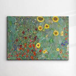 Farm Garden With Sunflowers Gustav Klimt Abstract Oil Painting Wall Art Framed Canvas Poster Print Home Kitchen Office Living Bedroom Decor - thumbnail 3