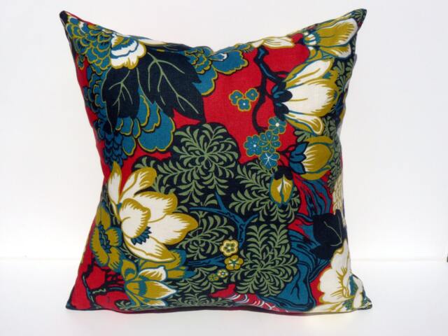 Shanghai Peacock, By F. Schumacher - Cerise Pillow Cover - image 1