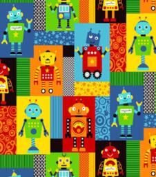 Robot Bean Bag Chair Cover, Blocks, Blue, Yellow, Green, Red, Orange, Multi Color, Shapes, Gears, Robots, Etsy Kids, Gifts Under 75 - thumbnail 3