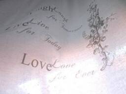 Curtain Printed Laugh Live Love White Bedroom Cotton Ribbons Country House Shabby Chic - thumbnail 4