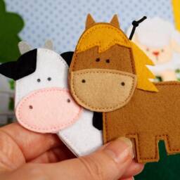 Farm Quiet Book Felt Activity Book For Toddlers - thumbnail 4