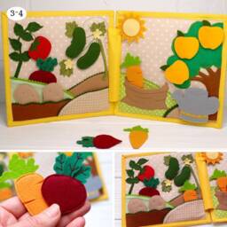 Farm Quiet Book Felt Activity Book For Toddlers - thumbnail 3