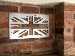 Union Jack Steel Sign Grunge Metal British Flag UK Gb Home Wall Decor