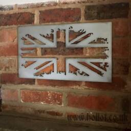 Union Jack Steel Sign Grunge Metal British Flag UK Gb Home Wall Decor - thumbnail 4