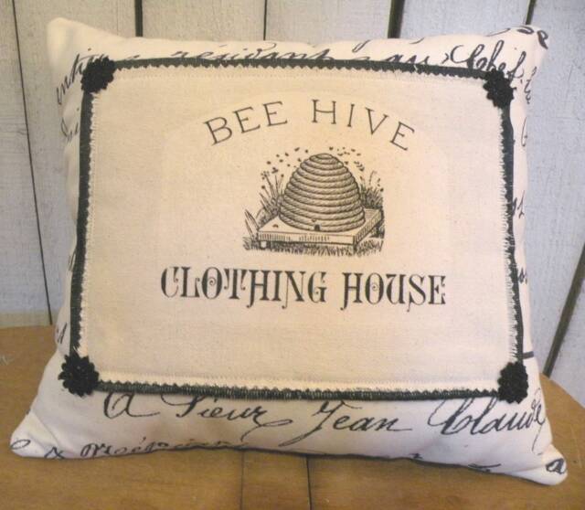 French Farmhouse Vintage Bee Hive Pillow Prairie Charm Ecs Rdt Svfteam - image 1