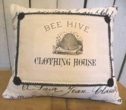 French Farmhouse Vintage Bee Hive Pillow Prairie Charm Ecs Rdt Svfteam - thumbnail 1
