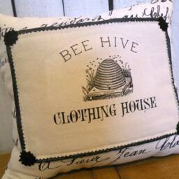 French Farmhouse Vintage Bee Hive Pillow Prairie Charm Ecs Rdt Svfteam - thumbnail 2