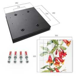 Red Flowers Wall Mounted Key Cabinet, Box For Home, Illustrative & Plants, Nature Art Lovers - thumbnail 4