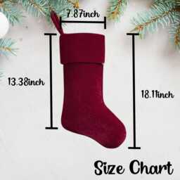 Personalized Velvet Family Stockings, Blue Red Stocking With Name, Christmas Home Decor, Burgundy Christmas, Xmas Gift - thumbnail 4