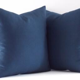 Set Of 2 Navy Blue Cotton Canvas Pillow Covers 20'' X - thumbnail 4