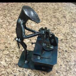 Carpenter - Metal Art Figurine Railroad Spike Art Carpenter Gift - thumbnail 2