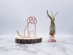 Wire Beagle Sculpture, Pet Memorial, Dog Lover Gift
