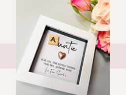 Personalised Gift For Aunty, Personalized Birthday Auntie, Frame Custom Family, Handmade Picture Her