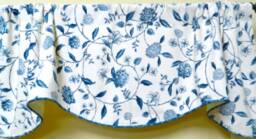 Williamsburg NassauWindow Valance/Lined & Corded Rod Pocket Scalloped - thumbnail 1