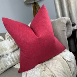 Cotton Blend Plain Red Cushion Cover For Sofa Or Chair, Perfect Living Room Pillow Everyday Use