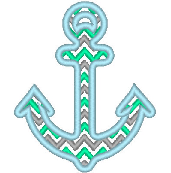Anchor Chevron Monogram Bx Also All Other - .pes .hus .dst .vp3 .vip .xxx .exp . Jef - Embroidery Appliqu?? Design
