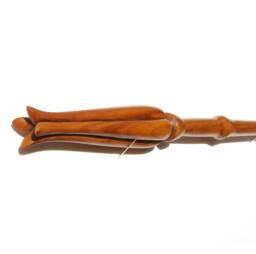Tulip Wand , Fully Hand-Carved Cherry Wood - thumbnail 1