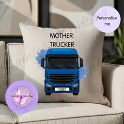 Custom Lorry Driver Cushion Gift With Name, Truck Lover Pillow, Personalised Birthday Present For Dad, Haulage Keepsake, Transport Decor UK - thumbnail 3