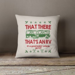 Christmas Throw Pillow, That There That's An Rv, Funny Christmas, Couch Pillow - 18 - thumbnail 1