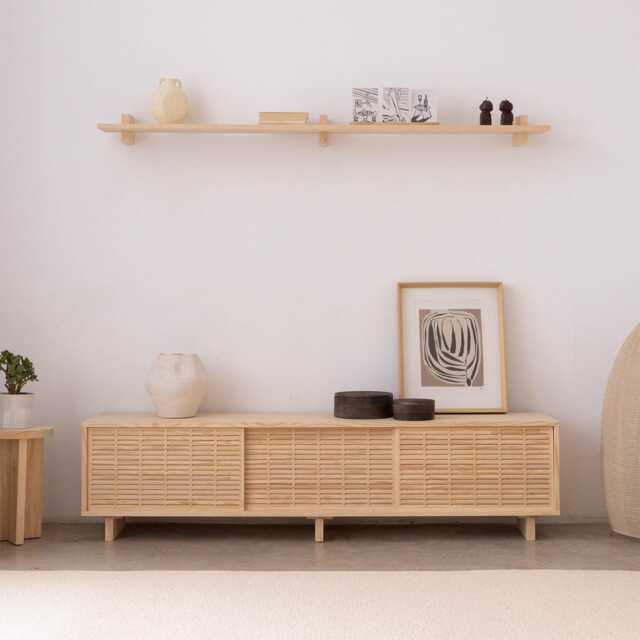 Tv Stand Solid Wood, Handmade - Mitjana - image 1