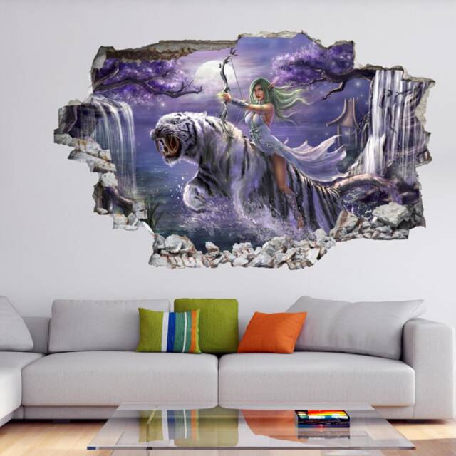 Archer Warrior Tiger Wall Decal Sticker Mural Poster Print Art Kids Bedroom Home Decor Ds16 - image 1