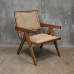 Dining Chair, Wood Rattan Accent For Living Room, Patio, Terrace, Bedroom & Lounge, Mid Century - thumbnail 3