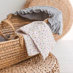 Floral Baby Swaddle Wrap Blanket - Burp Cloths From Ultra Soft & Breathable Mustard Muslin - thumbnail 3