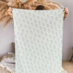 Floral Baby Swaddle Wrap Blanket - Burp Cloths From Ultra Soft & Breathable Mustard Muslin - thumbnail 4