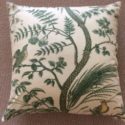 Brunschwig & Fils Bird Thistle in Green Pillow Cover - thumbnail 3