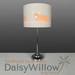 Lampshades in Voyage Maison Dougal Sandstone Highland Cow Fabric Handmade Free Delivery - thumbnail 4