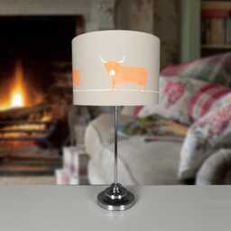 Lampshades in Voyage Maison Dougal Sandstone Highland Cow Fabric Handmade Free Delivery - thumbnail 3