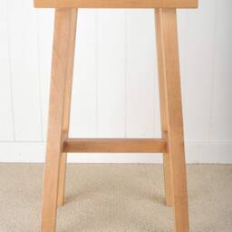 Isu Bar Stool, Solid Oak Curved Top Scandinavian Kitchen Stools, Painted Stool - thumbnail 4
