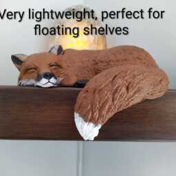 Liska The Fox Lightweight Shelf Sleeper Ornament - Hand-Painted Woodland Animal Figurine, Unique Birthday Gift - thumbnail 2