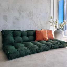 Floor Cushion in Multiple Colors & Fabrics Cozy Sofa, Reading Nook Pillow - thumbnail 4