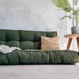 Floor Cushion in Multiple Colors & Fabrics Cozy Sofa, Reading Nook Pillow - thumbnail 3