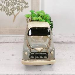 Ceramic Truck Planter, Indoor Plant Pot, Succulent Cactus Planter - thumbnail 3