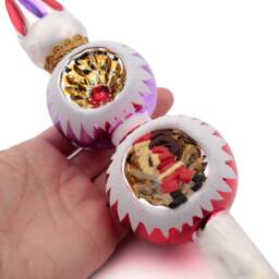 Czech Blown Glass Indent Reflector Diorama Christmas Tree Topper - thumbnail 3