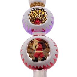 Czech Blown Glass Indent Reflector Diorama Christmas Tree Topper - thumbnail 2