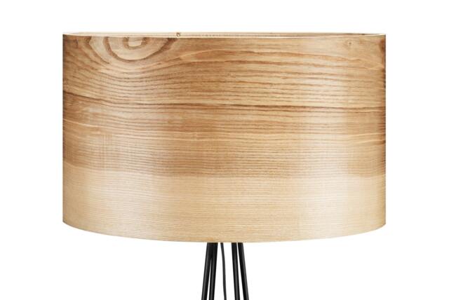 Ash Wood Veneer Floor Lamp - Handmade Scandinavian Style - image 1