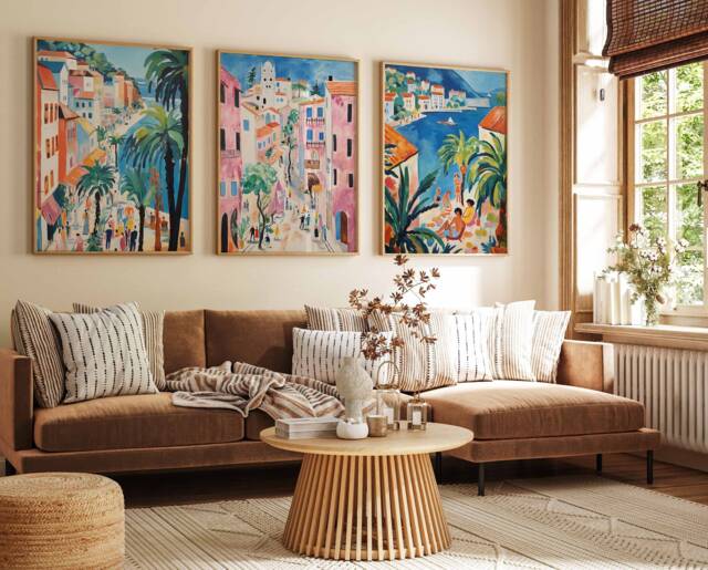 Set Of 3 Dubrovnik Travel Prints, Croatia Poster, Floral Wall Art, Prints - image 1