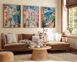 Set Of 3 Dubrovnik Travel Prints, Croatia Poster, Floral Wall Art, Prints - thumbnail 1