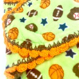 Sports Basketball Swaddle Baby Wrap Gift Set -3 Pc - thumbnail 3