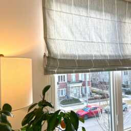Custom Relaxed Roman Shade - Italian Sorrento Linen, Cordless - thumbnail 4