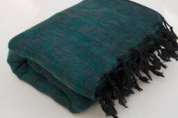 Handwoven Yak Wool Blend Blanket Oversized Travel Shawl - thumbnail 1