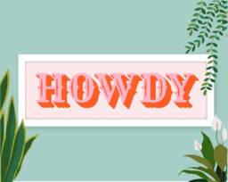 Framed Howdy Print, Panoramic Fun Wall Art, Western Style Cowboy Themed Prints, Hallway Print - thumbnail 1